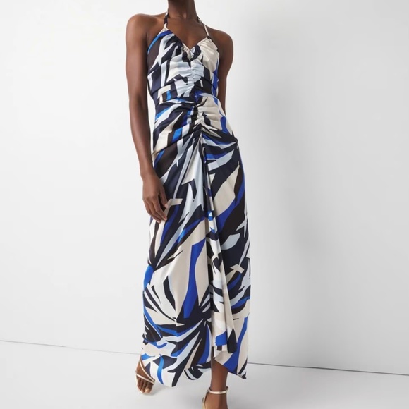 WHBM Satin Halter Maxi Dress - Picture 1 of 5